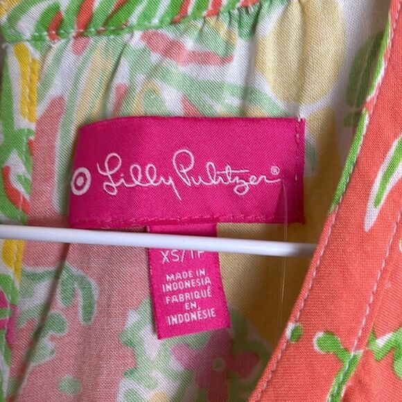 Lilly Pulitzer For Target “Happy Place" Challis Floral Shorts Romper Size XS - Picture 5 of 5